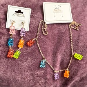 Gummy Bear Necklace and Earring Set